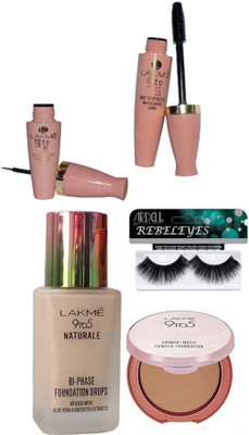 

REBELEYES Eyelashes|foundation|eyeliner | mascara|compact(Set of 5)
