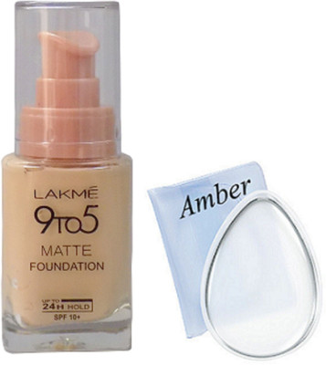 

Amber Silicone Puff, Lakme 9to5 Matte Foundation(Set of 2)