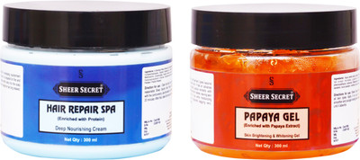 

SHEER SECRET PAPAYA GEL 300ML and HAIR REPAIR SPA 300ML(Set of 2)