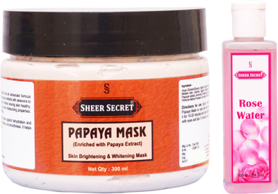 

SHEER SECRET PAPAPA MASK 300ML and ROSE WATER 100ML(Set of 2)