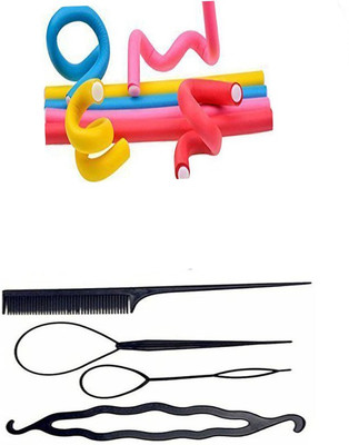 

S R Enterprises soft stick self holding curler roller and diy kit tools [pack of 14pcs](Set of 14)