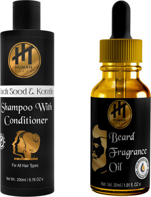 HUMAN TOUCH Shampoo & Beard Fragrance Oil pack of 2(Set of 2)
