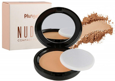 

O3+ Plunge Nudes Compact Powder Makeup Foundation for Even Tone, Blemish and Imperfection Cover with Sponge and Mirror (04 TAN) Compact(Brown)
