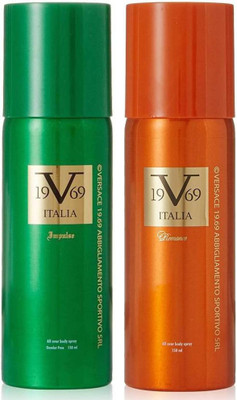 

Italia V 1969 Impulse & Romance Deo Deodorant Spray - For Men & Women(150 ml, Pack of 2)