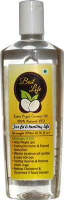 

best life Extra Virgin Coconut Oil 200ml Coconut Oil Plastic Bottle(200 ml)