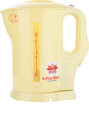 

BMS Lifestyle FIVE STAR Electric Kettle(1.7 L, Yellow)