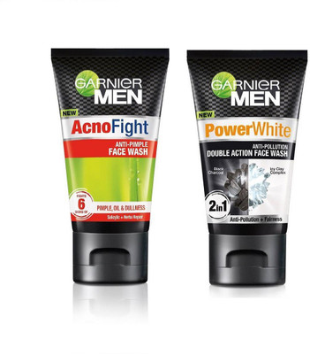 

Garnier Men Acno Fight and Men Power White 100ml +100ml Face Wash(200 g)