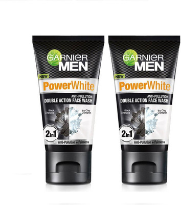 

Garnier Men Power White Anti Pollution Face Wash 100 ml pack of 2 Face Wash(200 g)