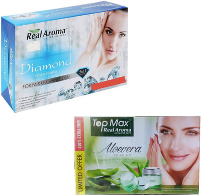 

Real Aroma Diamond & Aloe Vera Facial Kit 620 g(Set of 2)