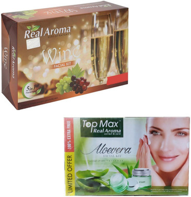 

Real Aroma Wine & Aloe Vera Facial Kit 620 g(Set of 2)