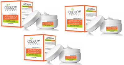

Oxyglow Lacto Bleach with milk powder anti tan pack 50gm pack of 3(150)
