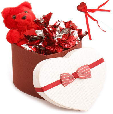 

Ghasitaram Gifts Chocolates-Heart Box with Teddy and Chocolates Combo(3)