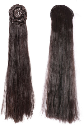 

HONBON Combo 2 piece hair_extension For Women And Girls, Extension (Brown) Hair Extension
