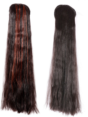 

HONBON Combo 2 piece hair_extension For Women And Girls, Extension (Brown) Hair Extension