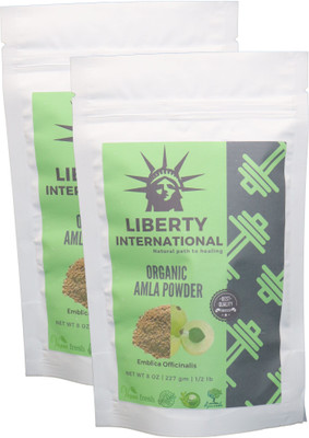 

LIBERTY INTERNATIONAL Organic Herbal Amla Powder For Hair Growth, Face, Skin & Hair Care (2 X 227 Gm) NT67(454 g)