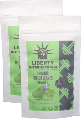 

LIBERTY INTERNATIONAL Organic Herbal Indigo Powder Hair Color & Beard Dye (2 X 114 Gm ) NT67(228 g)