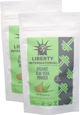 

LIBERTY INTERNATIONAL Organic Herbal Aloe Vera Powder For Smooth Hairs & Soft Skin . Skin & Hair Care (2 X 114 Gm ) NT71(228 g)