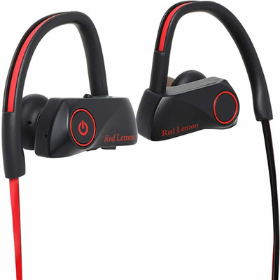 Red Lemon Bolt S280 Bluetooth Sports Stereo Wireless IPX7 Waterproof Bluetooth Headset(Red-Balck, In the Ear)
