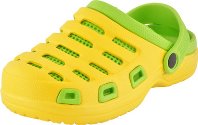 

Yellow Bee Boys Sling Back Clogs(Green