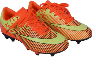 

FEETWELL Boys & Girls Lace Football Shoes(Orange