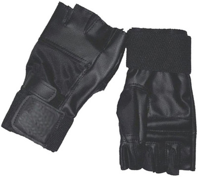 

StepInnStore *Best Leather "Gym Gloves" For Regular Workout Gym & Fitness Gloves (, Black
