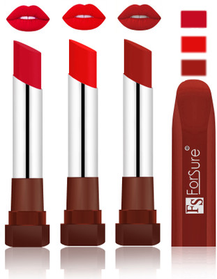 

Forsure Color Rich Matte Lipsticks(Red, Romantic Red, Brown)