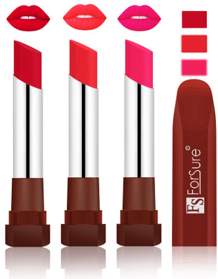 

Forsure Color Rich Matte Lipsticks(Red, Peach, Ruby Red)