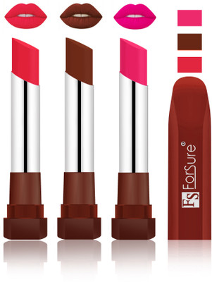 

Forsure Baby Pink, Wine, Rose Pink Velvet Matte Lipsticks(Baby Pink, Wine, Rose Pink)