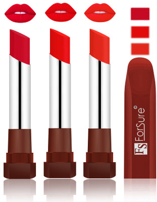 

Forsure Color Rich Matte Lipsticks(Red, Romantic Red, Beach Nude)