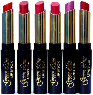 

Green line 'Green line' Hot,Soft and bold lipstics in 6 combo packs(Red,Rani,Mahroon,Pink,Purple)