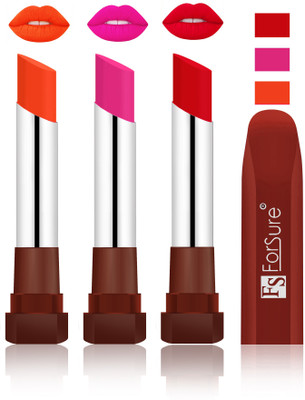 

Forsure Nude, Rose Pink, Sweet Red Velvet Matte Lipsticks(Nude, Rose Pink, Sweet Red)