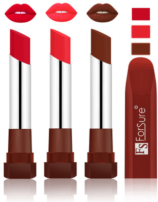 

Forsure Color Rich Matte Lipsticks(Red, Peach, Wine)