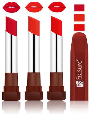 

Forsure Color Rich Matte Lipsticks(Red, Beach Nude, Romantic Red)