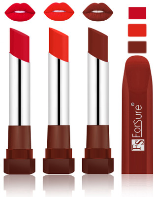 

Forsure Color Rich Matte Lipsticks(Red, Beach Nude, Maroon)