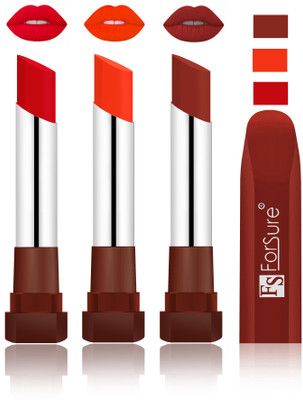

Forsure Sweet Red, Nude, Chocolate Velvet Matte Lipsticks(Sweet Red, Nude, Chocolate)