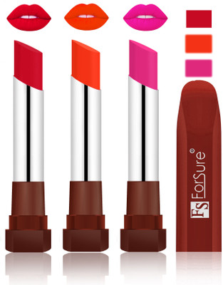 

Forsure Color Rich Matte Lipsticks(Red, Nude, Rose Pink)