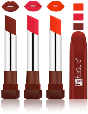 

Forsure Maroon, Baby Pink, Nude Velvet Matte Lipsticks(Maroon, Baby Pink, Nude)