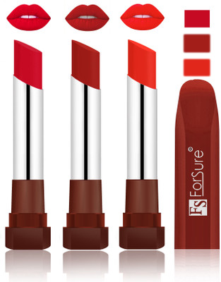 

Forsure Color Rich Matte Lipsticks(Red, Brown, Beach Nude)