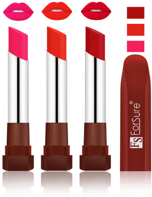 

Forsure Ruby Red, Beach Nude, Bright Red Velvet Matte Lipsticks(Ruby Red, Beach Nude, Bright Red)