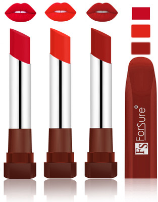 

Forsure Color Rich Matte Lipsticks(Red, Beach Nude, Brown)