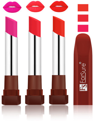 

Forsure Rose Pink, Peach, Beach Nude Velvet Matte Lipsticks(Rose Pink, Peach, Beach Nude)