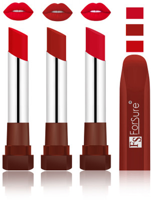 

Forsure Sweet Red, Brown, Red Velvet Matte Lipsticks(Sweet Red, Brown, Red)