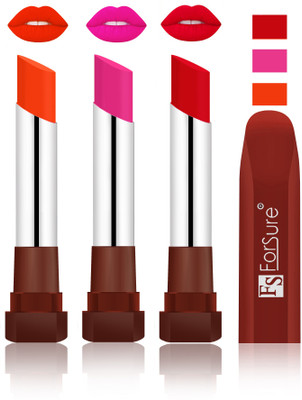 

Forsure Bright Red, Rose Pink, Sweet Red Velvet Matte Lipsticks(Bright Red, Rose Pink, Sweet Red)