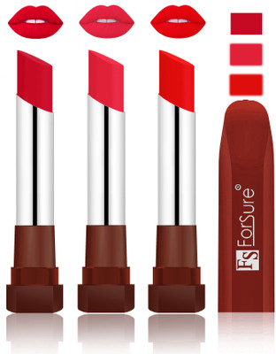 

Forsure Color Rich Matte Lipsticks(Red, Baby Pink, Romantic Red)