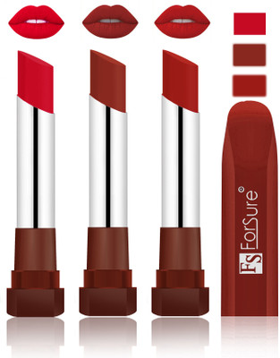 

Forsure Color Rich Matte Lipsticks(Red, Chocolate, Brown)
