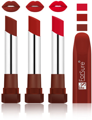 

Forsure Maroon, Brown, Red Velvet Matte Lipsticks(Maroon, Brown, Red)