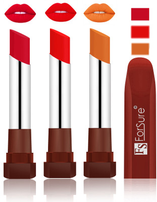 

Forsure Color Rich Matte Lipsticks(Red, Romantic Red, Brick Nude)