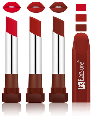 

Forsure Color Rich Matte Lipsticks(Red, Brown, Maroon)