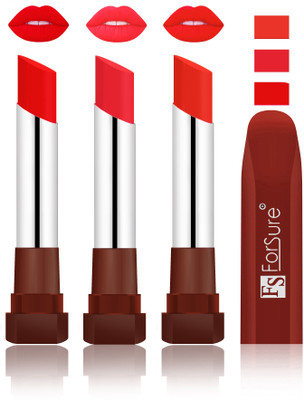 

Forsure Romatic Red, Peach, Beach Nude Velvet Matte Lipsticks(Romatic Red, Peach, Beach Nude)
