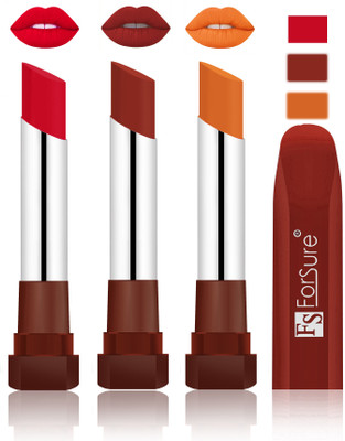 

Forsure Color Rich Matte Lipsticks(Red, Chocolate, Brick Nude)
